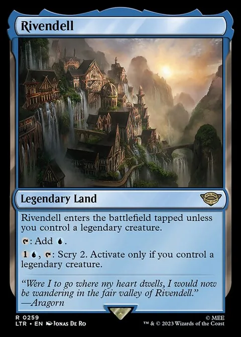 Rivendell, card 259 from The Lord of the Rings: Tales of Middle-earth