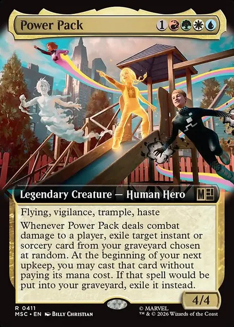Power Pack, carte 411 de Marvel Super Heroes Commander