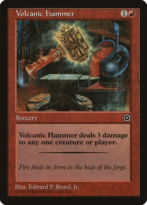 Volcanic Hammer, card 119 from Portal Second Age