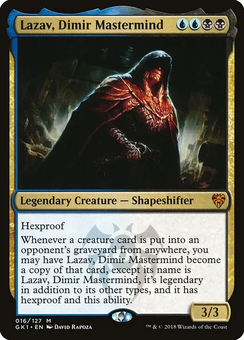 Lazav, Dimir Mastermind, card 16 from GRN Guild Kit