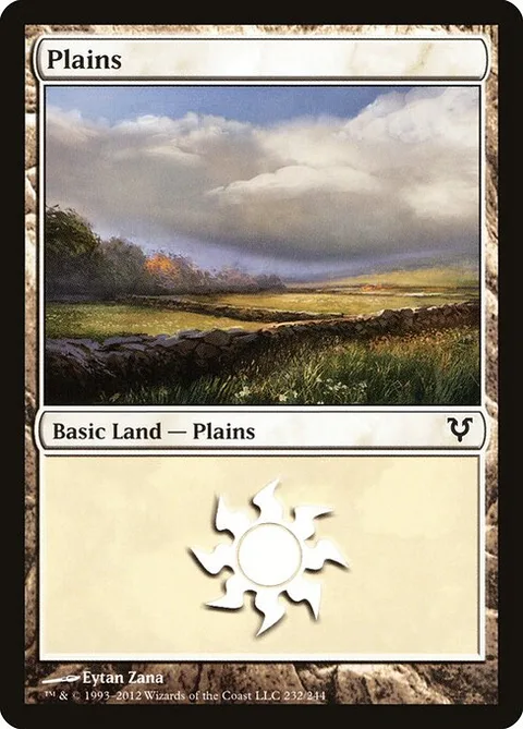 Plains, card 232 from Avacyn Restored
