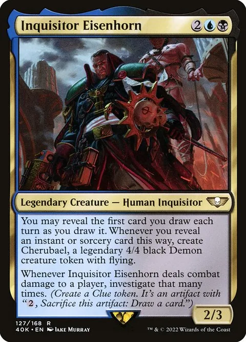 Inquisitor Eisenhorn, card 127 from Warhammer 40,000 Commander