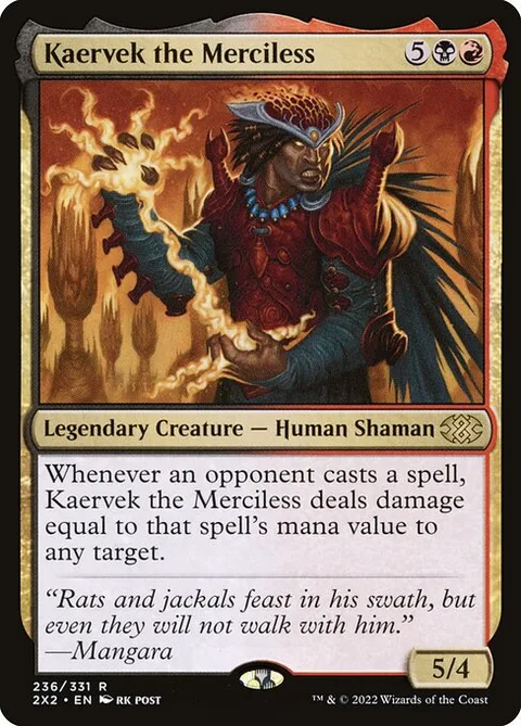 Kaervek the Merciless, card 236 from Double Masters 2022