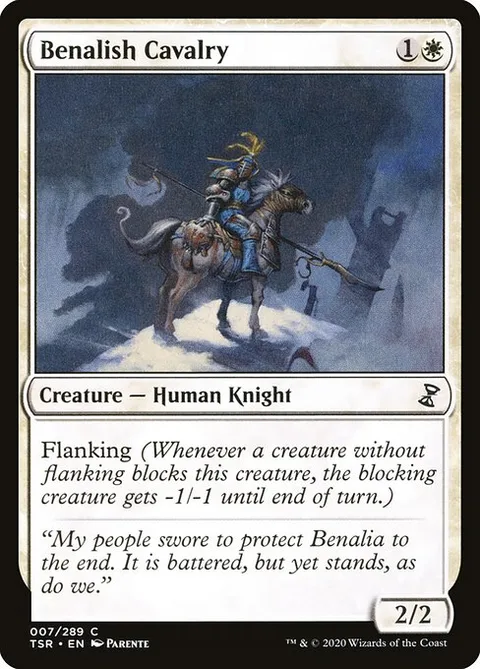 Benalish Cavalry, card 7 from Time Spiral Remastered