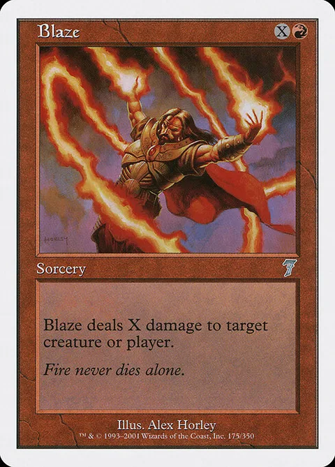 Blaze, card 175 from Seventh Edition