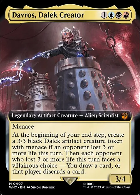 Davros, Dalek Creator, carte 407 de Doctor Who