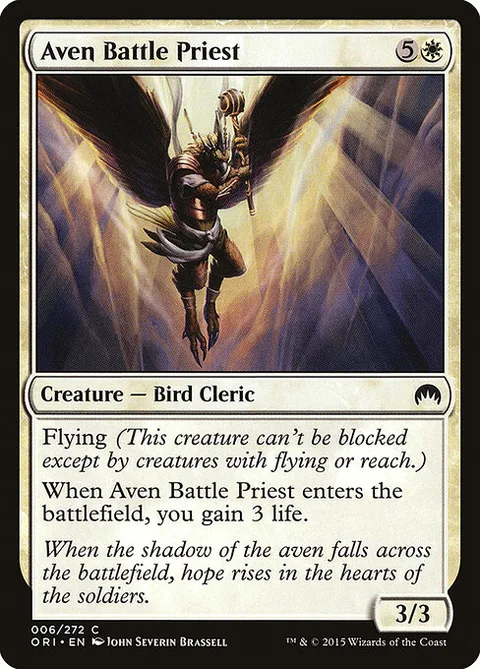 Aven Battle Priest, card 6 from Magic Origins