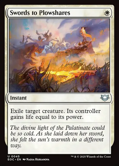 Swords to Plowshares, carte 45 de Edge of Eternities Commander
