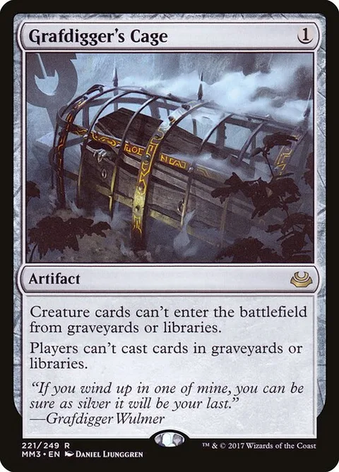 Grafdigger's Cage, card 221 from Modern Masters 2017