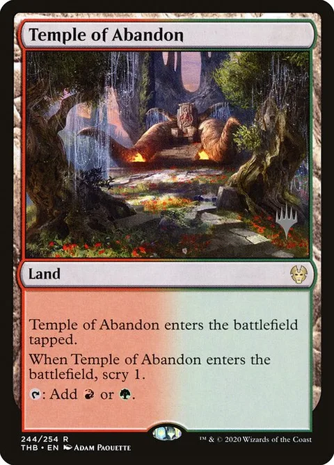 Temple of Abandon, carte 244p de Theros Beyond Death Promos