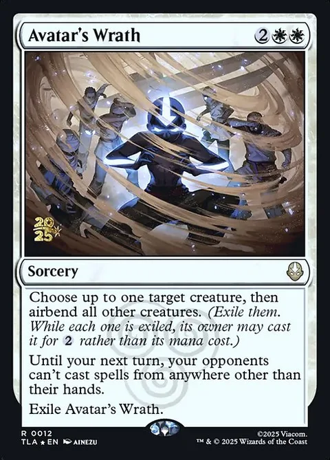 Avatar's Wrath, card 12s from Avatar: The Last Airbender Promos