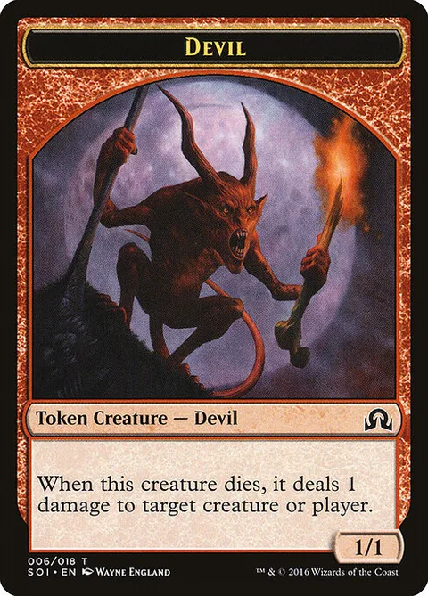 Devil, card 6 from Shadows over Innistrad Tokens