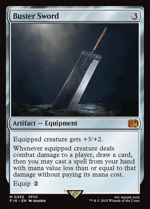 Buster Sword, card 255 from Final Fantasy