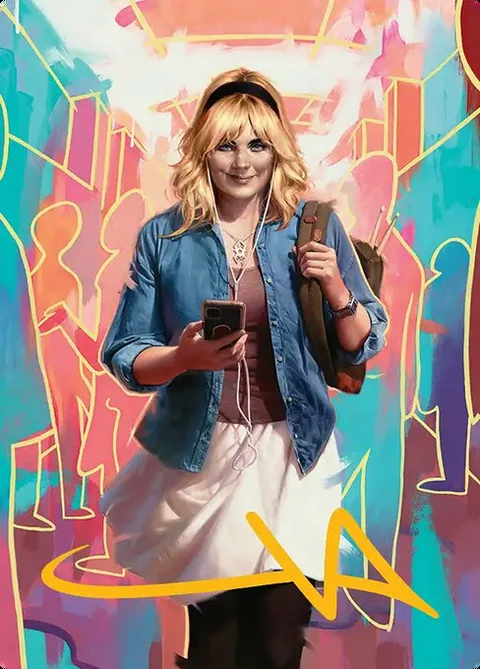 Gwen Stacy // Gwen Stacy, card 13 from Marvel's Spider-Man Art Series