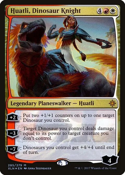 Huatli, Dinosaur Knight, carte 285 de Ixalan