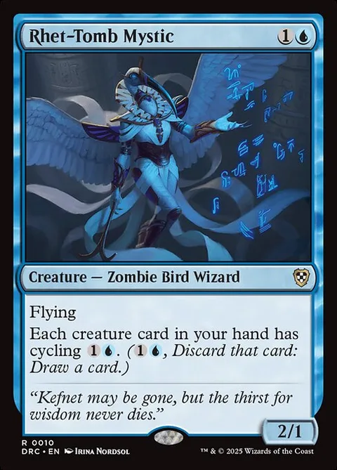 Rhet-Tomb Mystic, card 10 from Aetherdrift Commander