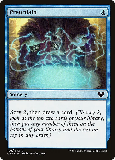 Preordain, carte 101 de Commander 2015
