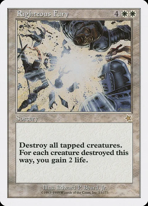 Righteous Fury, card 23 from Starter 1999