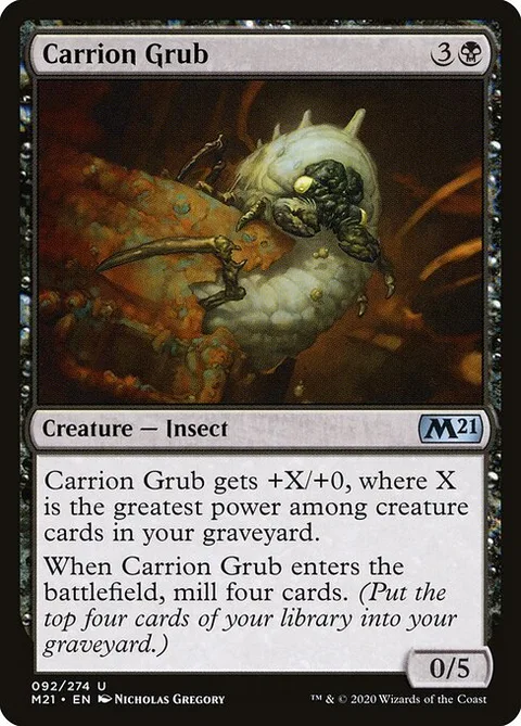 Carrion Grub, card 92 from Core Set 2021