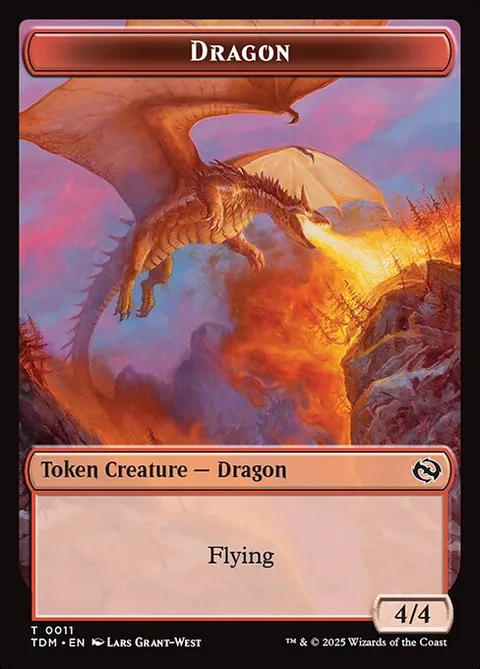 Dragon, card 11 from Tarkir: Dragonstorm Tokens