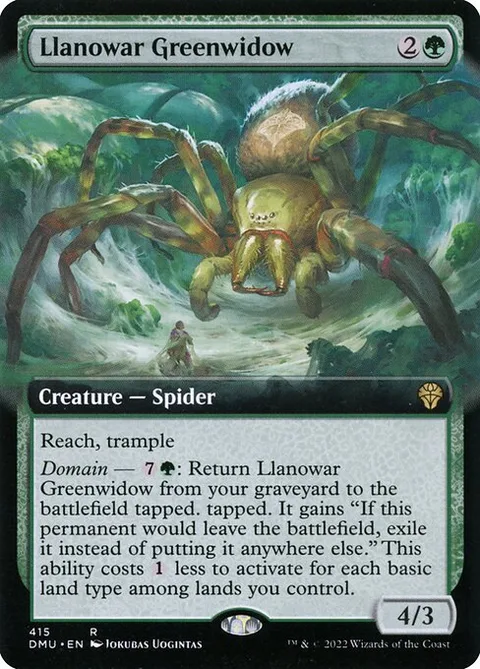 Llanowar Greenwidow, card 415 from Dominaria United