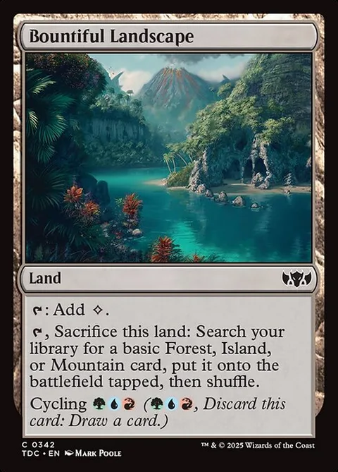 Bountiful Landscape, carte 342 de Tarkir: Dragonstorm Commander
