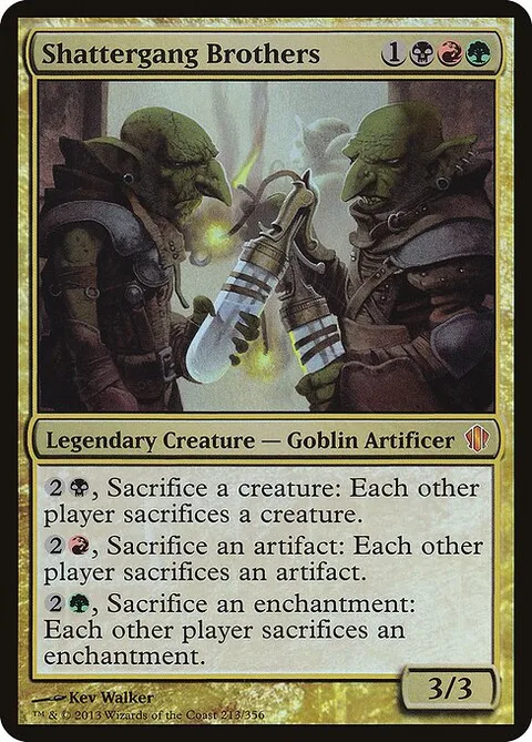Shattergang Brothers, card 213 from Commander 2013 Oversized