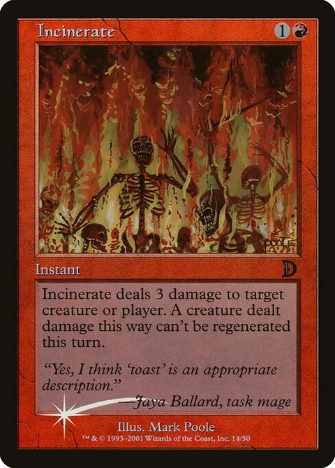 Incinerate, card 14★ from Deckmasters
