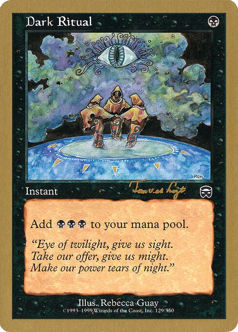 Dark Ritual, carte tvdl129 de World Championship Decks 2001