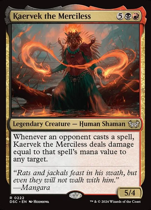 Kaervek the Merciless, carte 222 de Duskmourn: House of Horror Commander