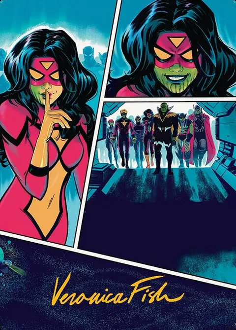 Secret Invasion // Secret Invasion, card 18 from Marvel Super Heroes Art Series