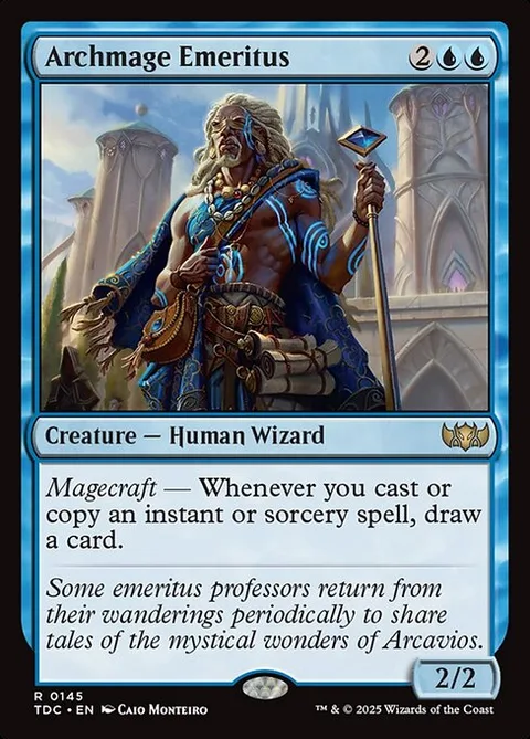 Archmage Emeritus, card 145 from Tarkir: Dragonstorm Commander