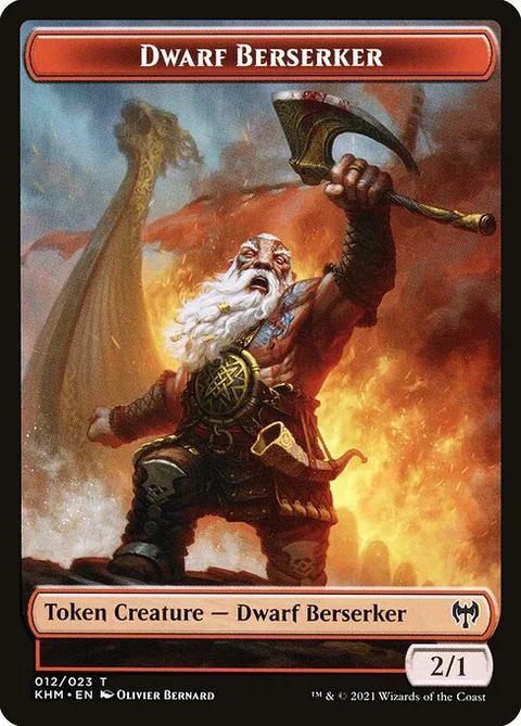 Dwarf Berserker, carte 12 de Kaldheim Tokens