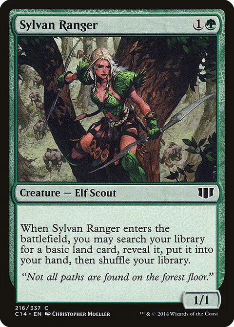 Sylvan Ranger, card 216 from Commander 2014