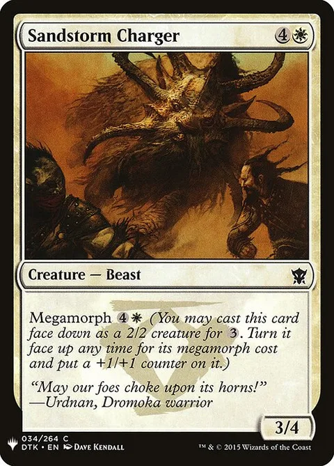 Sandstorm Charger, card DTK-34 from The List