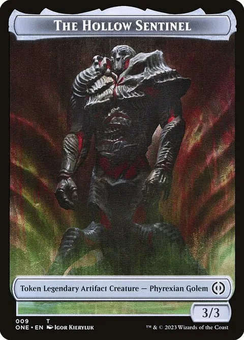 The Hollow Sentinel, card 9 from Phyrexia: All Will Be One Tokens