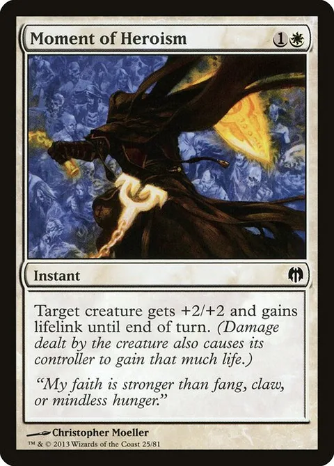 Moment of Heroism, card 25 from Duel Decks: Heroes vs. Monsters