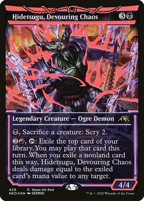 Hidetsugu, Devouring Chaos, carte 429 de Kamigawa: Neon Dynasty