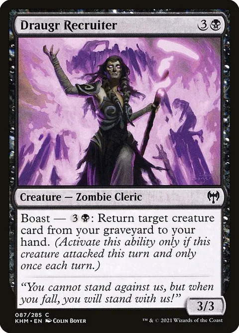 Draugr Recruiter, card 87 from Kaldheim