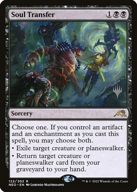Soul Transfer, carte 122p de Kamigawa: Neon Dynasty Promos