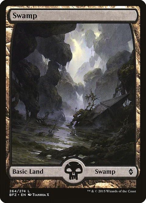 Swamp, carte 264 de Battle for Zendikar