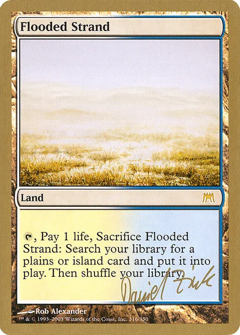 Flooded Strand, card dz316 from World Championship Decks 2003