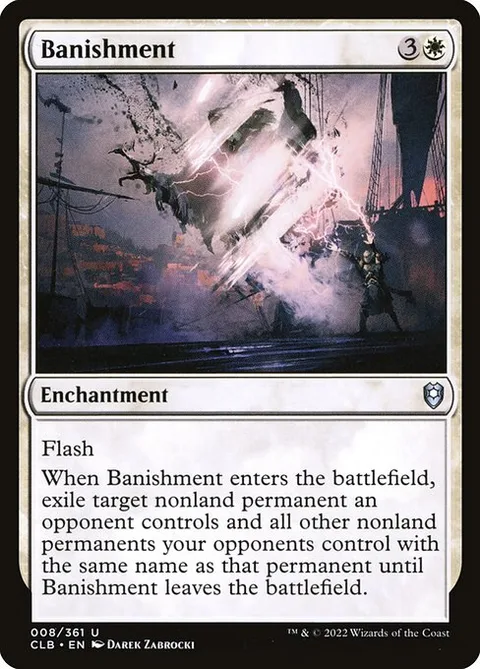 Banishment, card 8 from Commander Legends: Battle for Baldur's Gate
