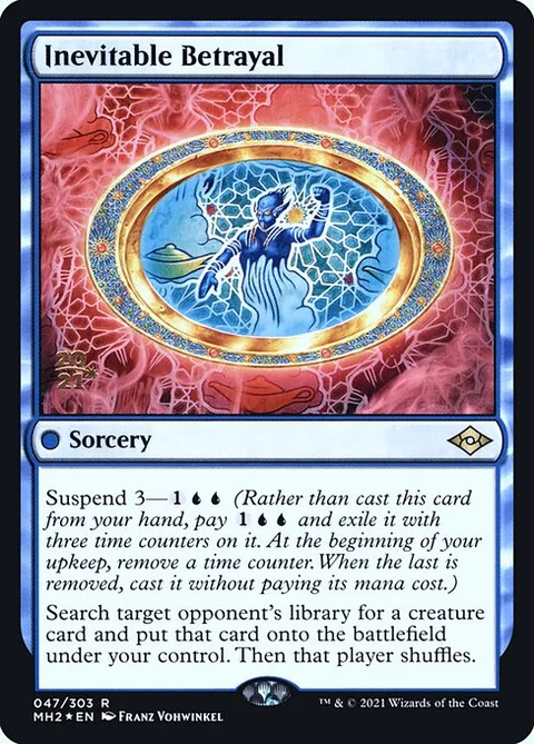 Inevitable Betrayal, card 47s from Modern Horizons 2 Promos