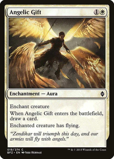 Angelic Gift, card 19 from Battle for Zendikar