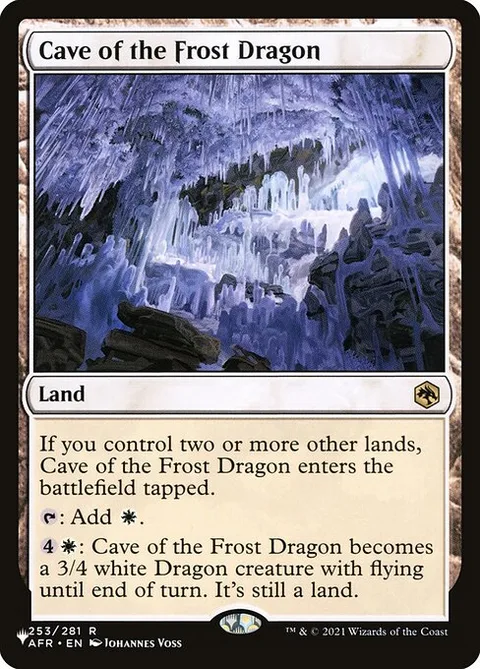 Cave of the Frost Dragon, carte AFR-253 de The List