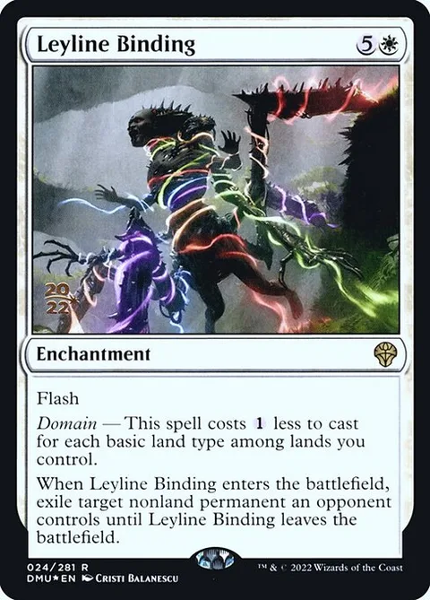 Leyline Binding, card 24s from Dominaria United Promos