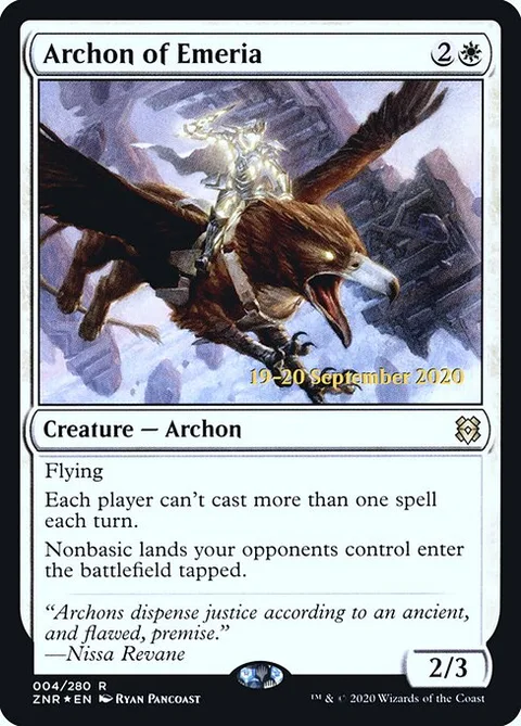 Archon of Emeria, carte 4s de Zendikar Rising Promos