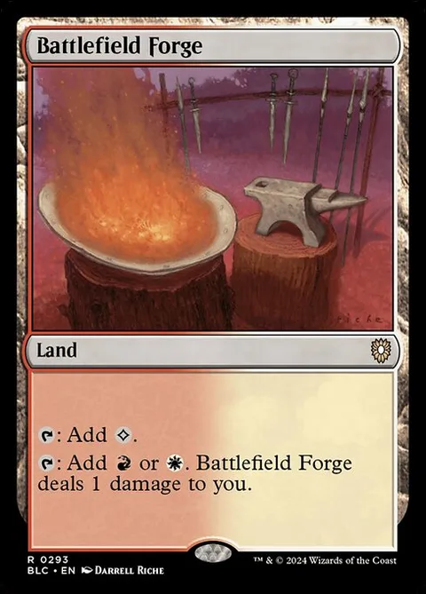 Battlefield Forge, card 293 from Bloomburrow Commander