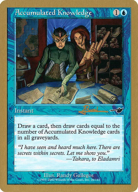 Accumulated Knowledge, card ar26 from World Championship Decks 2001